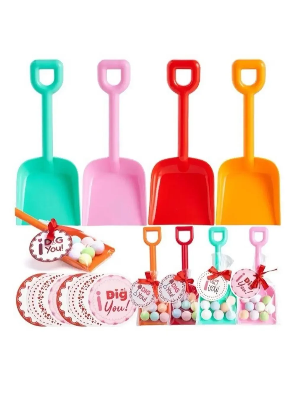 Valentines Day Plastic Shovels 
